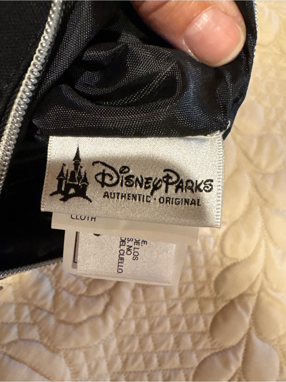 Authentic Disney Parks Mickey Mouse Black & White Striped Crossbody Bag - Picture 8 of 15